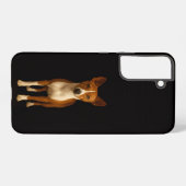 Coque Samsung Galaxy Black 4 Luxe Galaxy S22 Plus, Classy Basenji Dog (Verso Horizontal)