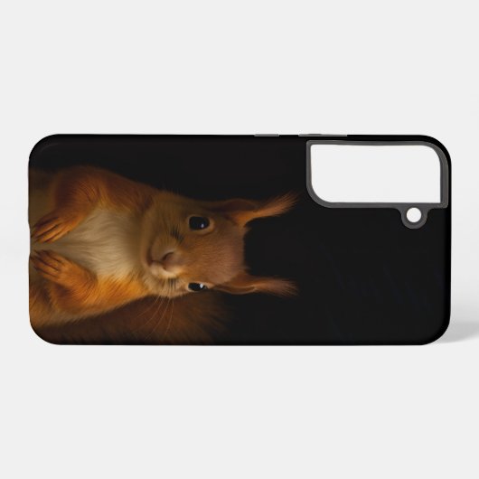 Coque Samsung Galaxy Black 4 Luxe Galaxy S22 Plus Coque, écureuil rouge (Verso Horizontal)