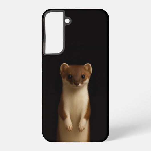 Coque Samsung Galaxy Black 4 Luxe Galaxy S22 Plus, Elegant Weasel (Verso)