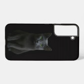 Coque Samsung Galaxy Black 4 Luxe Galaxy S22 Plus, Russian Blue Cat (Verso Horizontal)