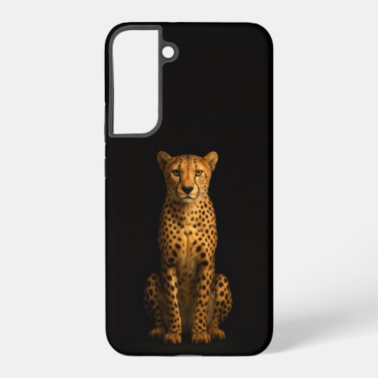 Coque Samsung Galaxy Black 4 Luxe Galaxy S22 Plus, Sleek Cheetah (Verso)