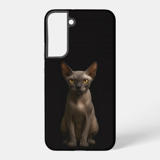 Coque Samsung Galaxy Black 4 Luxe Galaxy S22 Plus, Sphynx Cat (Verso)