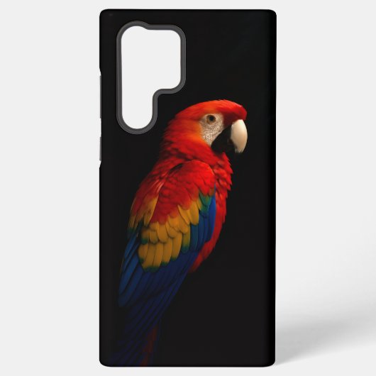 Coque Samsung Galaxy Black 4 Luxe Galaxy S22 Ultra Coque, perroquet à c (Verso)