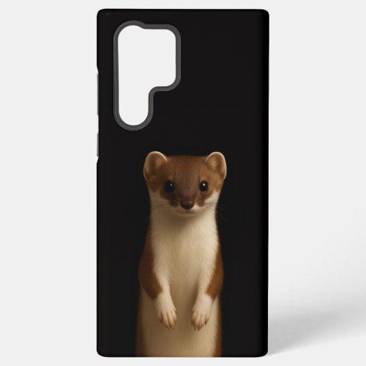 Coque Samsung Galaxy Black 4 Luxe Galaxy S22 Ultra, Elegant Weasel (Verso)