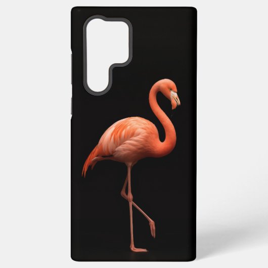 Coque Samsung Galaxy Black 4 Luxe Galaxy S22 Ultra, Flamant rose rose (Verso)
