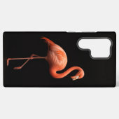 Coque Samsung Galaxy Black 4 Luxe Galaxy S22 Ultra, Flamant rose rose (Verso Horizontal)