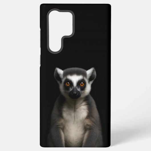 Coque Samsung Galaxy Black 4 Luxe Galaxy S22 Ultra, Gentle Lemur (Verso)