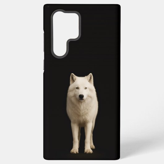 Coque Samsung Galaxy Black 4 Luxe Galaxy S22 Ultra, Ivory Arctic Wolf (Verso)
