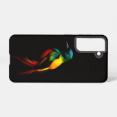 Coque Samsung Galaxy Black 4 Luxe Samsung Galaxy S21 Coque, Rainbow Bir (Verso Horizontal)