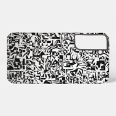 Coque Samsung Galaxy Black and White Abstract Geometric Pattern (Verso Horizontal)