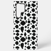Coque Samsung Galaxy Black and White Cow Print Pattern Spots (Verso)