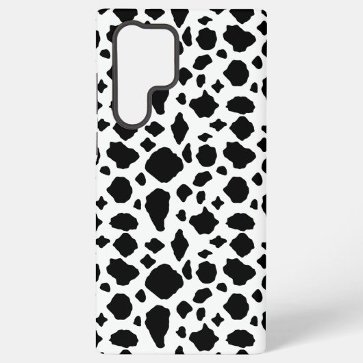 Coque Samsung Galaxy Black and White Cow Print Pattern Spots (Verso)