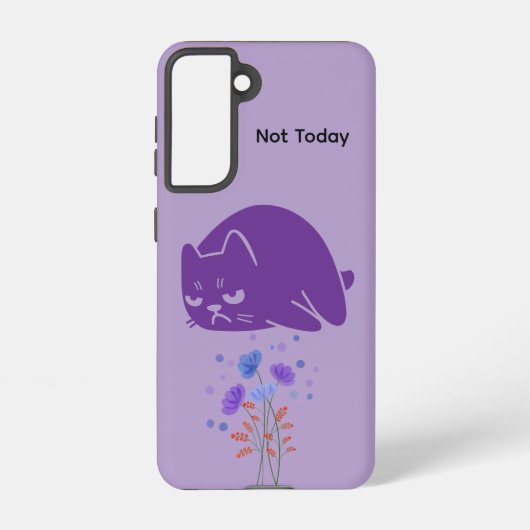 Coque Samsung Galaxy Black Cat Not Today Galaxy Case – Purple (Verso)