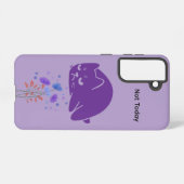 Coque Samsung Galaxy Black Cat Not Today Galaxy Case – Purple (Verso Horizontal)