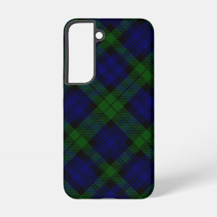 Coque Samsung Galaxy Black Watch Tartan bleu vert Plaid