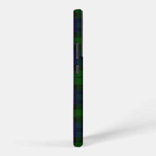 Coque Samsung Galaxy Black Watch Tartan bleu vert Plaid (Côté droit)