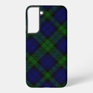 Coque Samsung Galaxy Black Watch Tartan bleu vert Plaid