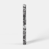 Coque Samsung Galaxy Black & White Downtown City, gratte-ciel, Monogram (Côté droit)