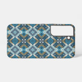Coque Samsung Galaxy Blaue symetrisches Boho Muster 18583 b xl (Verso Horizontal)