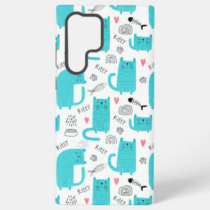 Coque Samsung Galaxy Bleu d'Œuf de Robin Motif de Chat Mignon