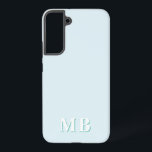 Coque Samsung Galaxy Bleu et Turquoise | Monogramme initial moderne min<br><div class="desc">Ce design élégant de boîtier de téléphone présente un design moderne simple dans les tons bleu clair et vert turquoise. Faites l'un d'un étui téléphonique simple avec des initiales et un nom personnalisés. Ce sera un cadeau unique et cool pour quelqu'un de spécial ou vous-même. Si vous souhaitez modifier les...</div>