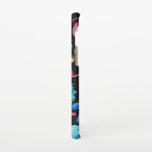 Coque Samsung Galaxy Bleu rose vif Floral Abstrait (Côté gauche)