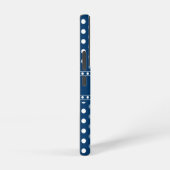 Coque Samsung Galaxy Bleu Royal à pois (Côté droit)
