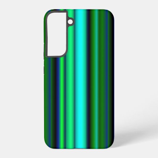 Coque Samsung Galaxy Bleu Vert arc-en-ciel rayures (Verso)
