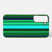Coque Samsung Galaxy Bleu Vert arc-en-ciel rayures (Verso Horizontal)