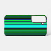 Coque Samsung Galaxy Bleu Vert arc-en-ciel rayures (Verso Horizontal)
