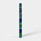 Coque Samsung Galaxy Bleu vert rayures avec étoiles et Raindrops (Côté droit)