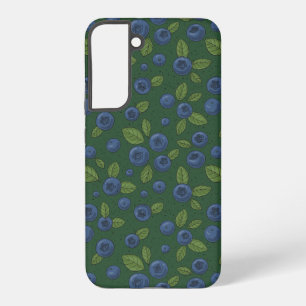 Coque Samsung Galaxy Bleus sur vert foncé