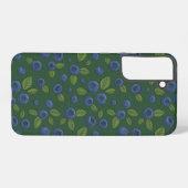 Coque Samsung Galaxy Bleus sur vert foncé (Verso Horizontal)