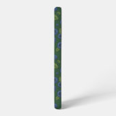 Coque Samsung Galaxy Bleus sur vert foncé (Côté gauche)