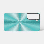 Coque Samsung Galaxy Blocs 3D en bleu glace et vert (Verso Horizontal)