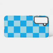 Coque Samsung Galaxy Blocs carrés bleus géométriques (Verso Horizontal)