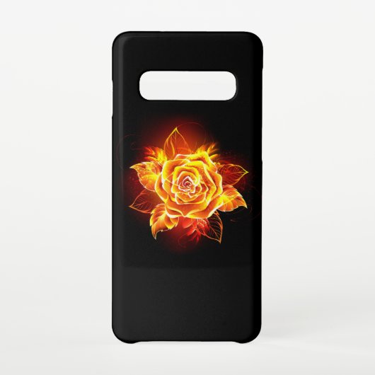 Coque Samsung Galaxy Blooming Fire Rose (Dos)