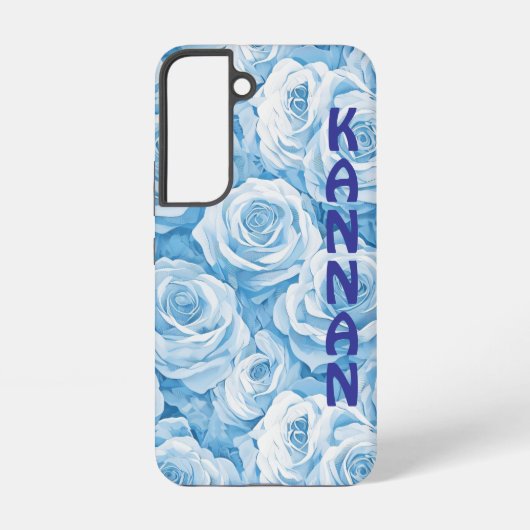 Coque Samsung Galaxy Blooms bleus sereins (Verso)