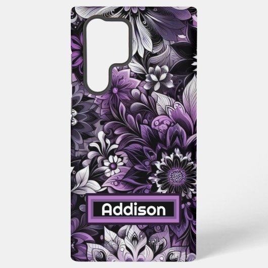 Coque Samsung Galaxy Blooms Mystiques Violets (Verso)