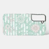 Coque Samsung Galaxy Blue Floral Minimalist (Verso Horizontal)