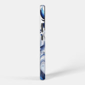 Coque Samsung Galaxy Blue Floral Pastel Soft Design (Côté droit)