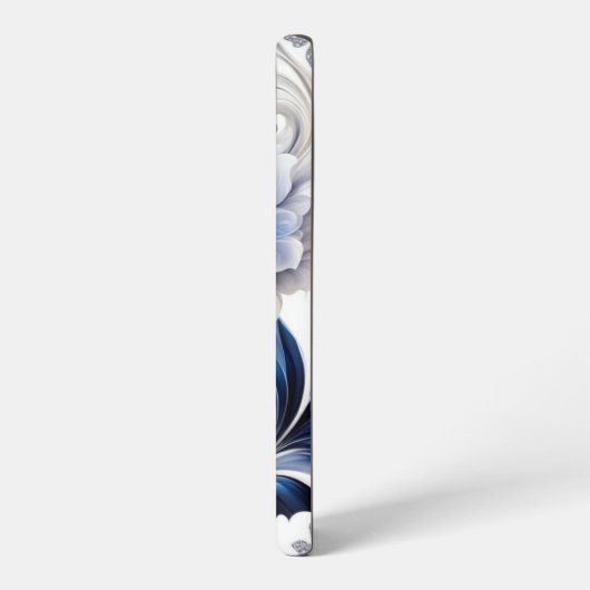 Coque Samsung Galaxy Blue Floral Pastel Soft Design (Côté gauche)