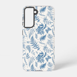 Coque Samsung Galaxy Blue Garden Butterfly & Floral Garden Motif