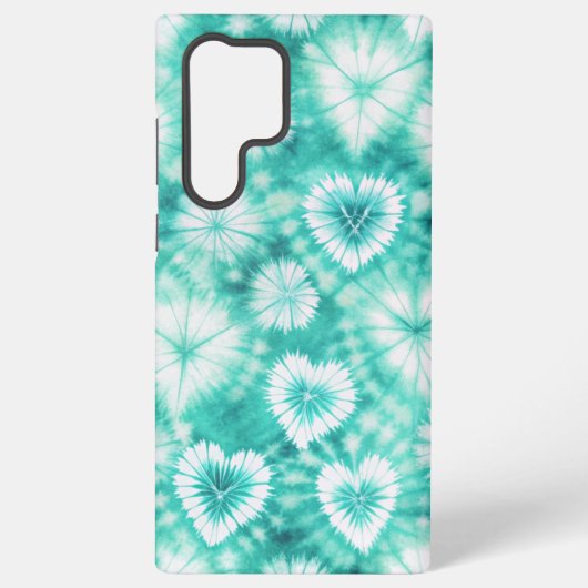 Coque Samsung Galaxy Blue Hearts Tie Dye (Verso)