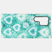 Coque Samsung Galaxy Blue Hearts Tie Dye (Verso Horizontal)