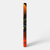 Coque Samsung Galaxy Blue Orange Floral Modern Abstract Art Pattern #03 (Côté gauche)