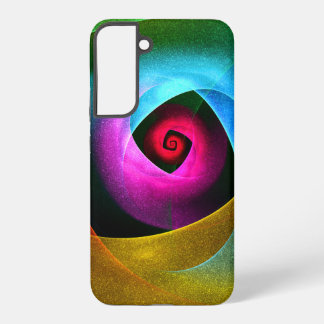 Coque Samsung Galaxy Blue Orange Pink Modern Abstract Art Pattern #24