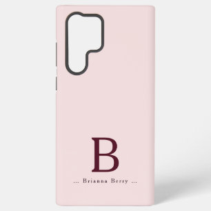 Coque Samsung Galaxy Blush Monogramme Élégant