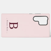 Coque Samsung Galaxy Blush Monogramme Élégant (Verso Horizontal)