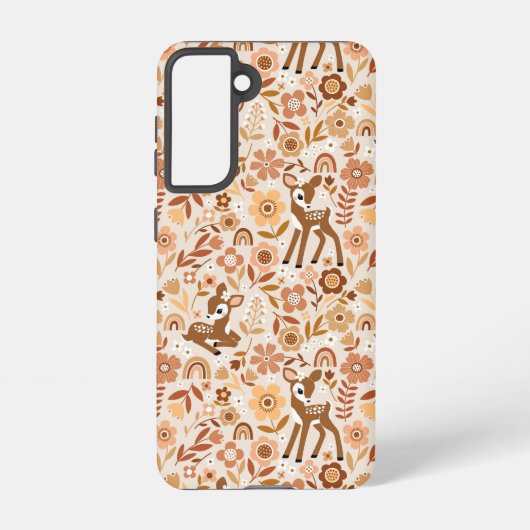 Coque Samsung Galaxy Boeuf mignon cerf modèle floral (Verso)